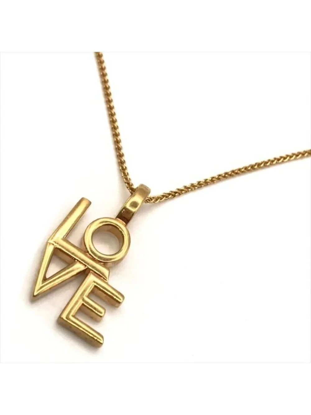 Saint Laurent Love Necklace Gold - Picture 2 of 7